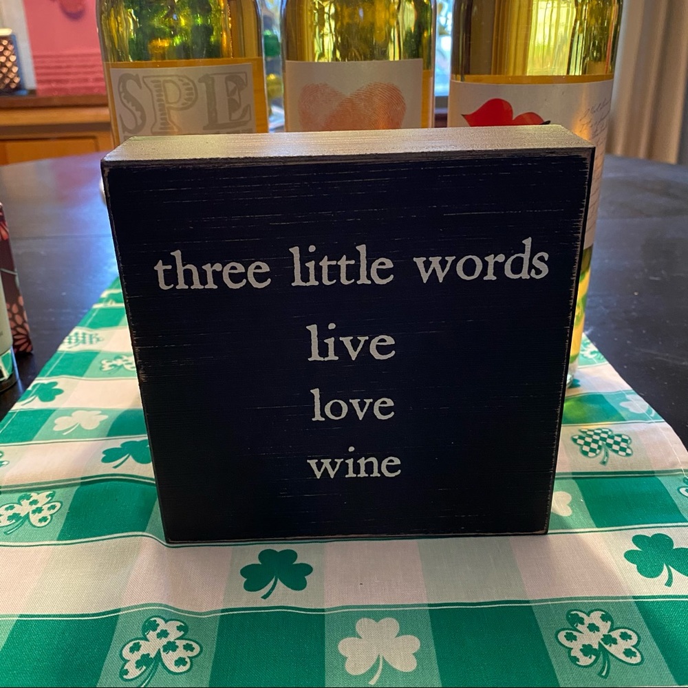 SIXTREES rustic wine box sign home decor